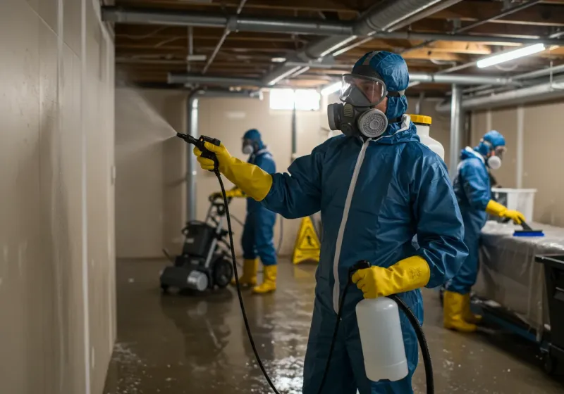 Basement Sanitization and Antimicrobial Treatment process in Wooster, OH