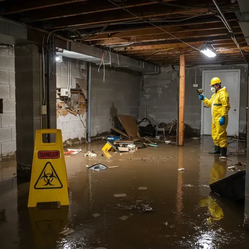 Flooded Basement Electrical Hazard in Wooster, OH Property